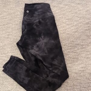 Lululemon Black Tie-Dye Align 28in Leggings